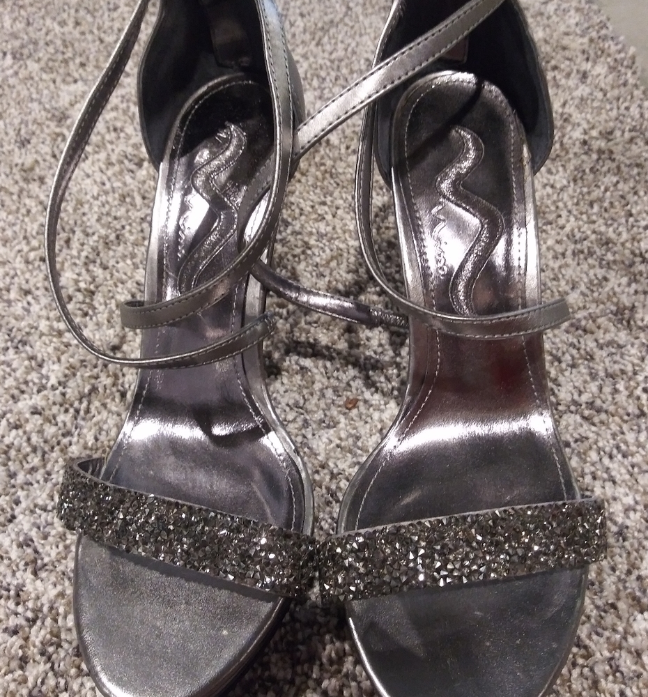 Nina Silver Sandal Heels